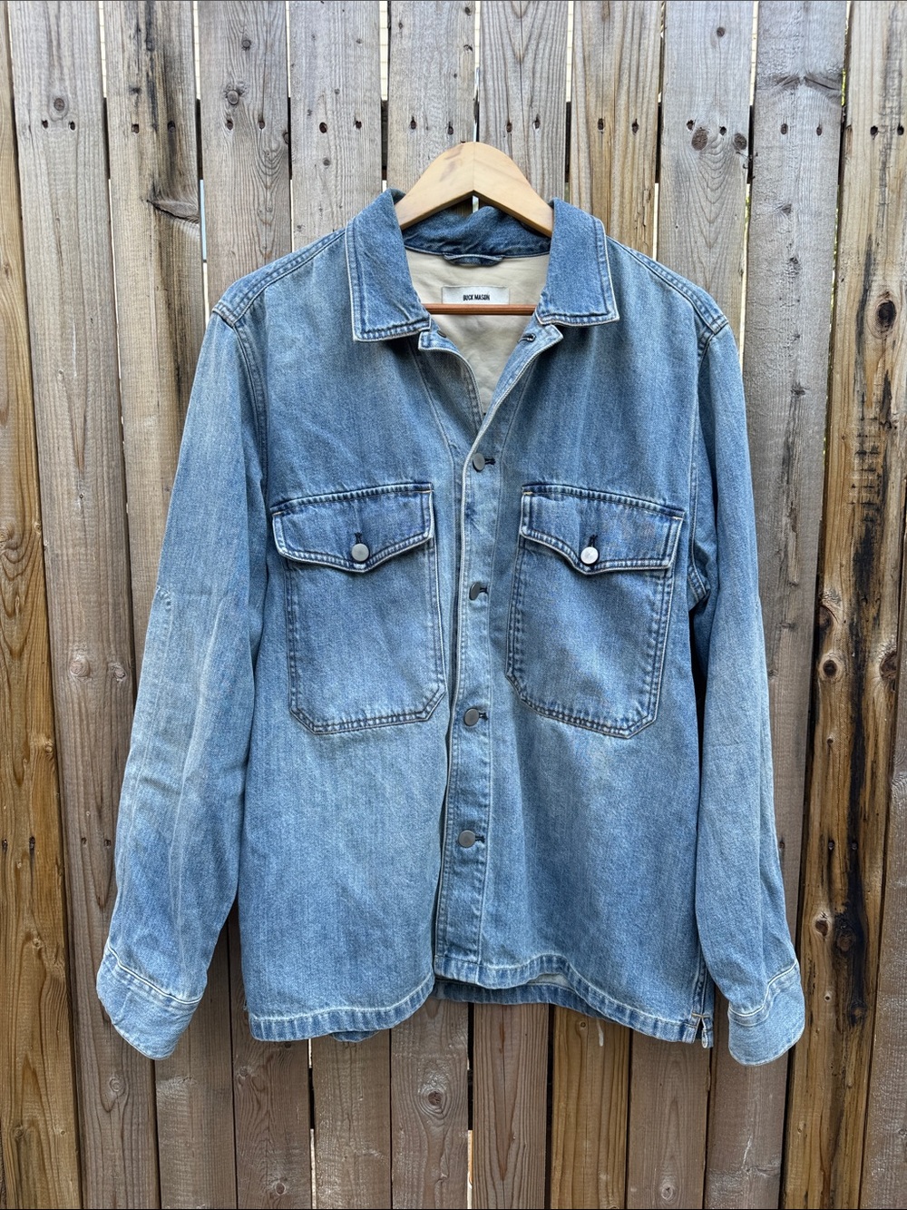 Buck Mason Light Blue Denim Shirt Jacket